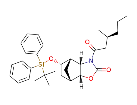 (1S,2R,6S,7S,8S)-8-(tert-Butyl-diphenyl-silanyloxy)-5-((S)-3-methyl-hexanoyl)-3-oxa-5-aza-tricyclo[5.2.1.0<sup>2,6</sup>]decan-4-one