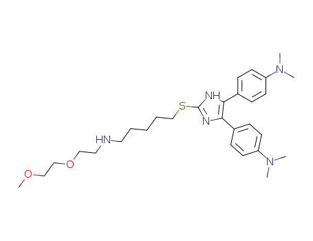 4,5-bis<4-(dimethylamino)phenyl>-2-<<5-<<2-(2-methoxyethoxy)ethyl>amino>pentyl>thio>-1H-imidazole