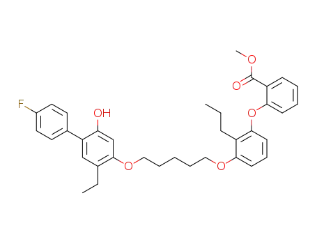2-{3-[5-(5-Ethyl-4'-fluoro-2-hydroxy-biphenyl-4-yloxy)-pentyloxy]-2-propyl-phenoxy}-benzoic acid methyl ester