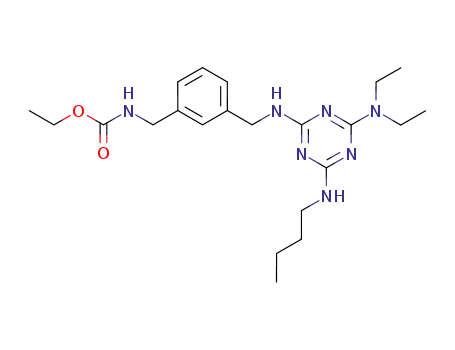2-butylamino-4-diethylamino-6-(3-ethoxycarbonylaminomethylbenzylamino)-s-triazine
