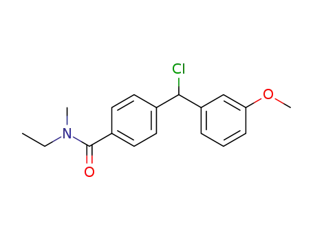 Molecular Structure of 192520-98-2 (Benzamide, 4-[chloro(3-methoxyphenyl)methyl]-N-ethyl-N-methyl-)
