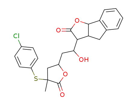 3-(2-{4-[(4-chlorophenyl)sulfanyl]-4-methyl-5-oxotetrahydrofuran-2-yl}-1-hydroxyethyl)-3,3a,4,8b-tetrahydro-2H-indeno[1,2-b]furan-2-one