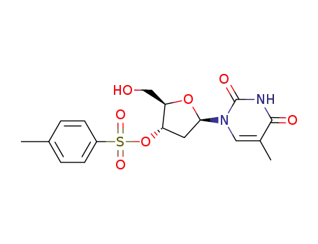 Molecular Structure of 63914-07-8 (Thymidine, 3'-(4-methylbenzenesulfonate))