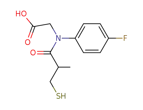 Glycine, N-(4-fluorophenyl)-N-(3-mercapto-2-methyl-1-oxopropyl)-