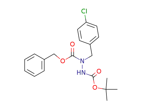 Molecular Structure of 194664-29-4 (1,2-Hydrazinedicarboxylic acid, 1-[(4-chlorophenyl)methyl]-,
2-(1,1-dimethylethyl) 1-(phenylmethyl) ester)