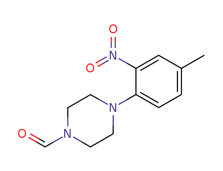 Molecular Structure of 1027190-12-0 (4-(4-Methyl-2-nitro-phenyl)-piperazine-1-carbaldehyde)