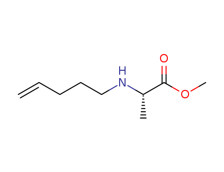 Molecular Structure of 195310-87-3 (L-Alanine, N-4-pentenyl-, methyl ester)