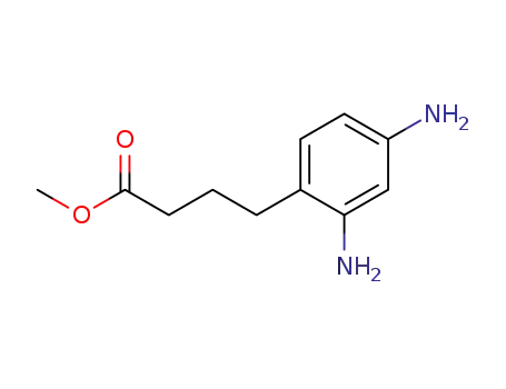 Molecular Structure of 113849-32-4 (Benzenebutanoic acid, 2,4-diamino-, methyl ester)