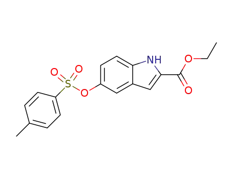 1H-Indole-2-carboxylic acid, 5-[[(4-methylphenyl)sulfonyl]oxy]-, ethyl
ester