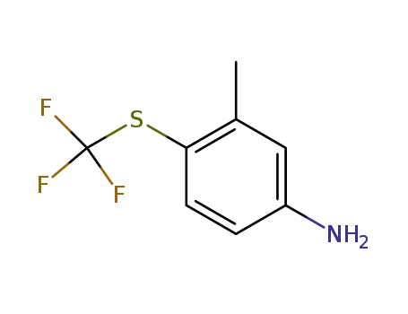 Molecular Structure of 183945-54-2 (3-Methyl-4-trifluoromethylsulfanyl-phenylamine)