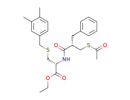 L-Cysteine,
N-[2-[(acetylthio)methyl]-1-oxo-3-phenylpropyl]-S-[(3,4-dimethylphenyl)
methyl]-, ethyl ester, (S)-
