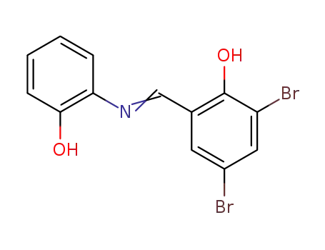 Molecular Structure of 20099-04-1 (Phenol, 2,4-dibromo-6-[[(2-hydroxyphenyl)imino]methyl]-)