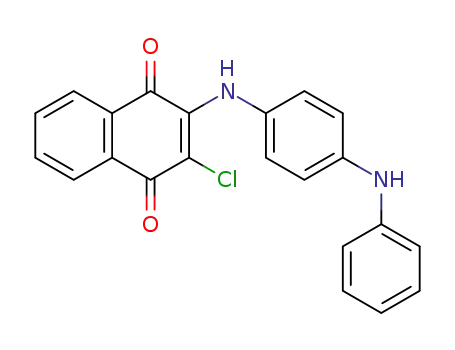 Molecular Structure of 104901-28-2 (2-(4-anilinoanilino)-3-chloronaphthoquinone)