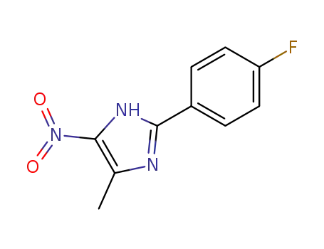 Molecular Structure of 104575-41-9 (2-(4-FLUORO-PHENYL)-4-METHYL-5-NITRO-1H-IMIDAZOLE)