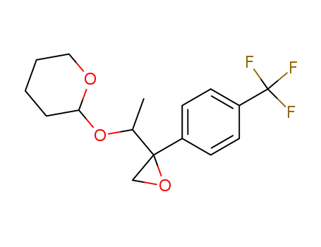 Molecular Structure of 150803-04-6 ((+/-)-2-<1-(tetrahydropyran-2-yloxy)ethyl>-2-<4-(trifluoromethyl)phenyl>oxirane)