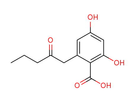 Molecular Structure of 196926-65-5 (6,8-dihydroxy-2-(2-oxopentyl)benzoic acid)