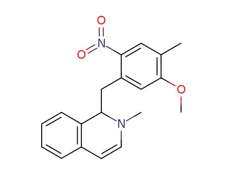 Molecular Structure of 163778-42-5 ((RS)-1-(5-methoxy-4-methyl-2-nitrobenzyl)-2-methyl-1,2-dihydroisoquinoline)