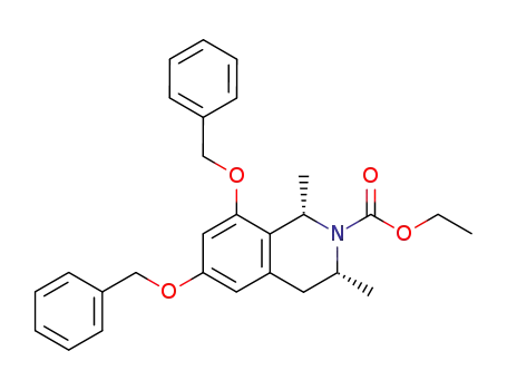 (1S-cis)-N-carbethoxy-1,2,3,4-tetrahydro-1,3-dimethyl-6,8-bis(phenylmethoy)isoquinoline
