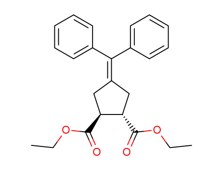 Molecular Structure of 89683-67-0 (1,2-Cyclopentanedicarboxylic acid, 4-(diphenylmethylene)-, diethyl
ester, trans-)