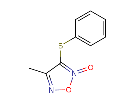 Molecular Structure of 49739-37-9 (1,2,5-Oxadiazole, 3-methyl-4-(phenylthio)-, 5-oxide)