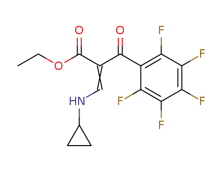 ethyl 3-cyclopropylamino-2-pentafluorobenzoyl acrylate
