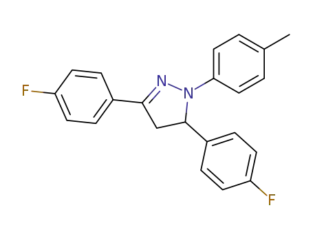 1H-Pyrazole, 3,5-bis(4-fluorophenyl)-4,5-dihydro-1-(4-methylphenyl)-