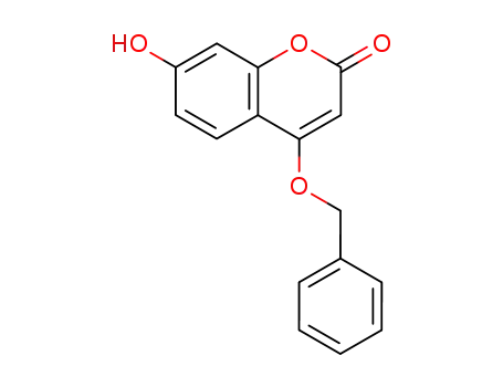 Molecular Structure of 63360-23-6 (2H-1-Benzopyran-2-one, 7-hydroxy-4-(phenylmethoxy)-)