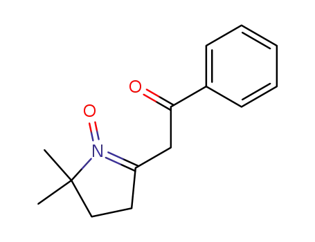 Molecular Structure of 61856-60-8 (Ethanone, 2-(3,4-dihydro-2,2-dimethyl-1-oxido-2H-pyrrol-5-yl)-1-phenyl-)