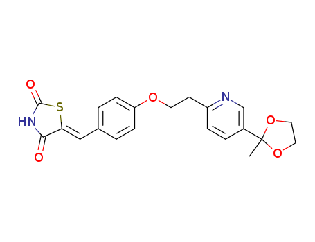 5-[4-[2-[5-(2-methyl-1,3-dioxolan-2-yl)-2-pyridyl]ethoxy]benzylidene]-2,4-thiazolidinedione