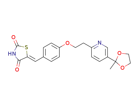 5-[4-[2-[5-(2-METHYL-1,3-DIOXOLAN-2-YL)-2-PYRIDYL]ETHOXY]-BENZYLIDENE]-2,4-THIAZOLIDINEDIONE