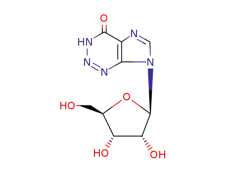 Molecular Structure of 36519-16-1 (7-pentofuranosyl-1,7-dihydro-4H-imidazo[4,5-d][1,2,3]triazin-4-one)