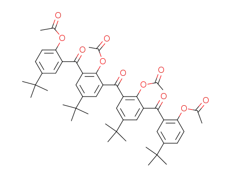 4-t-butyl-2-<2-acetoxy-5-t-butyl-3-<2-acetoxy-5-t-butyl-3-(2-acetoxy-5-t-butylbenzoyl)benzoyl>benzoyl>phenyl acetate