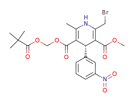 (R)-methyl pivaloyloxymethyl 2-bromomethyl-1,4-dihydro-6-methyl-4-(3-nitrophenyl)-3,5-pyridinedicarboxylate