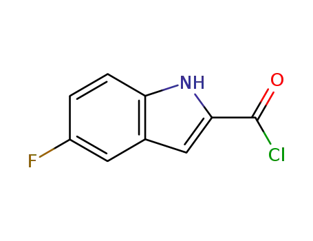 Molecular Structure of 79112-09-7 (1H-INDOLE-2-CARBONYL CHLORIDE,5-FLUORO-)