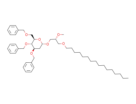 (2R,3S,4R,6S)-3,4-Bis-benzyloxy-2-benzyloxymethyl-6-((R)-3-hexadecyloxy-2-methoxy-propoxy)-tetrahydro-pyran