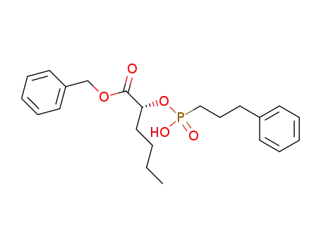 (2R)-2-(((3-phenylpropyl)hydroxyphosphoryl)oxy)hexanoic acid benzyl ester