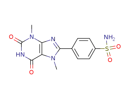 Molecular Structure of 149981-21-5 (3,7-Dimethyl-8-(p-sulfonamidophenyl)xanthine)
