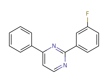 Molecular Structure of 76128-68-2 (2-(3-Fluorophenyl)-4-phenylpyrimidine)