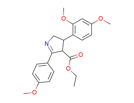 Molecular Structure of 1025814-64-5 (4-(2,4-Dimethoxy-phenyl)-2-(4-methoxy-phenyl)-4,5-dihydro-3H-pyrrole-3-carboxylic acid ethyl ester)