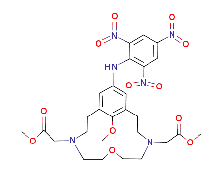 [17-Methoxy-10-methoxycarbonylmethyl-15-(2,4,6-trinitro-phenylamino)-7-oxa-4,10-diaza-bicyclo[11.3.1]heptadeca-1<sup>(16)</sup>,13<sup>(17)</sup>,14-trien-4-yl]-acetic acid methyl ester
