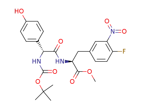 (S)-2-[(R)-2-tert-Butoxycarbonylamino-2-(4-hydroxy-phenyl)-acetylamino]-3-(4-fluoro-3-nitro-phenyl)-propionic acid methyl ester