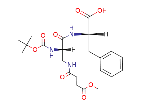 Molecular Structure of 108233-11-0 ((E)-3-[(S)-2-tert-Butoxycarbonylamino-2-((S)-1-carboxy-2-phenyl-ethylcarbamoyl)-ethylcarbamoyl]-acrylic acid methyl ester)