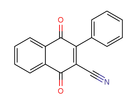 Molecular Structure of 101883-50-5 (2-phenyl-3-cyanonaphthoquinone)