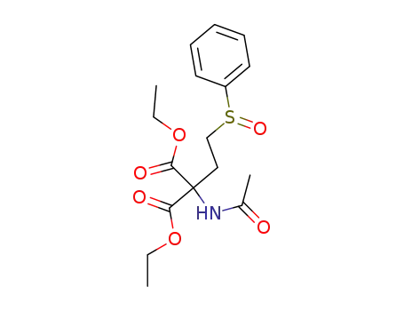 Molecular Structure of 118428-20-9 (Propanedioic acid, (acetylamino)[2-(phenylsulfinyl)ethyl]-, diethyl ester)