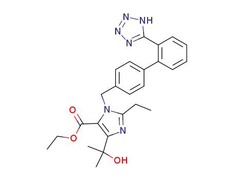 1H-Imidazole-5-carboxylic acid,
2-ethyl-4-(1-hydroxy-1-methylethyl)-1-[[2'-(1H-tetrazol-5-yl)[1,1'-biphenyl]
-4-yl]methyl]-, ethyl ester