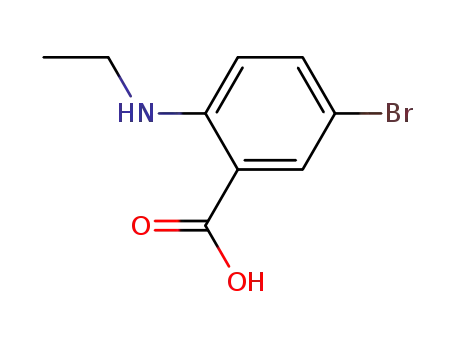 Molecular Structure of 82762-56-9 (Benzoic acid, 5-bromo-2-(ethylamino)-)
