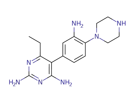 5-(3-Amino-4-piperazin-1-yl-phenyl)-6-ethyl-pyrimidine-2,4-diamine