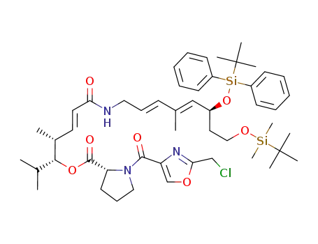 (R)-((3R,4R,E)-7-((S,2E,4E)-8-(tert-butyldimethylsilyloxy)-6-(tert-butyldiphenylsilyloxy)-4-methylocta-2,4-dienylamino)-2,4-dimethyl-7-oxohept-5-en-3-yl) 1-(2-(chloromethyl)-oxazole-4-carbonyl)pyrrolidine-2-carboxylate