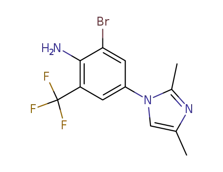 Molecular Structure of 102792-24-5 (1-<4-Amino-3-bromo-5-(trifluoromethyl)phenyl>-2,4-dimethylimidazole)