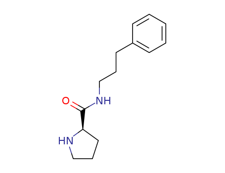 Molecular Structure of 120727-99-3 (2-Pyrrolidinecarboxamide, N-(3-phenylpropyl)-, (R)-)